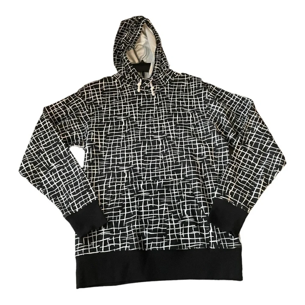 𝅺CRISTINA MARTINEZ GENDER INCLUSIVE GRAPHIC FLEECE HOODIE IN BLACK LADDE…